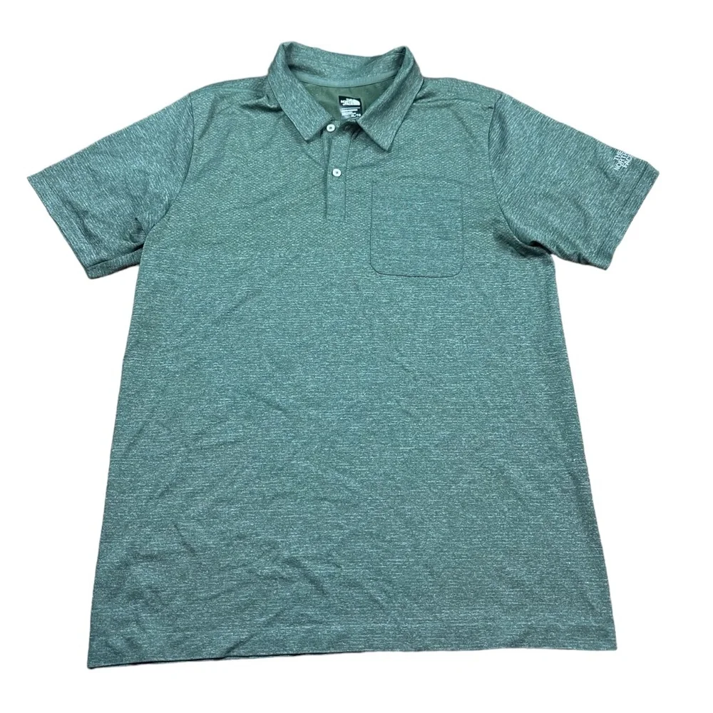 THE NORTH FACE: Men’s Green Polo Short Sleeve Shirt -Size XL